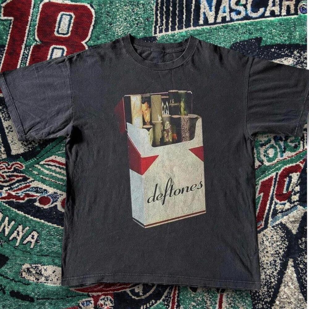 Deftones Cigarette Box Graphic Tee Dark Alternative Style